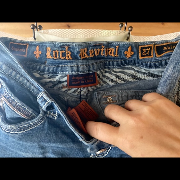 EUC Rock Revival Stephanie Denim Skinny Jean 27 - Picture 5 of 8